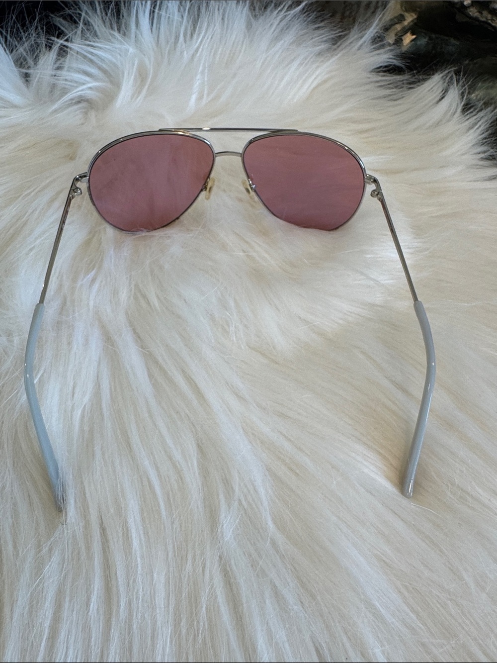 Nike Aviator Silver Frame Mirrored Sunglasses - Blue/Purple Tint - Picture 4 of 8